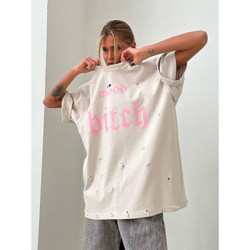 Street Women Casual Alphabet Print Loose Tee