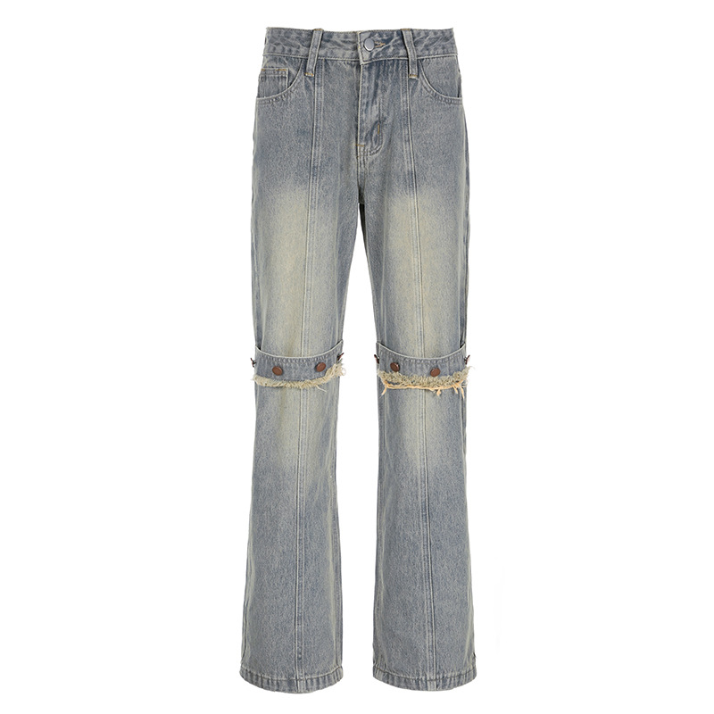 Women Street Fashion Loose Straight Jeans