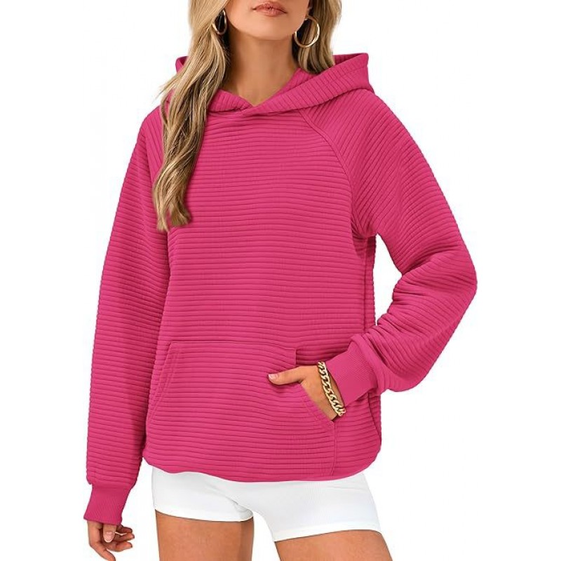 Autumn Winter Women Fashion Casual Solid Color Pocket Long Sleeve Hoodies