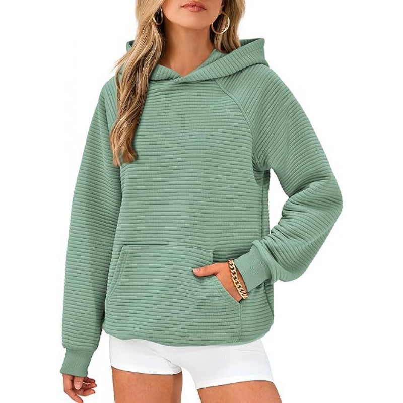 Autumn Winter Women Fashion Casual Solid Color Pocket Long Sleeve Hoodies