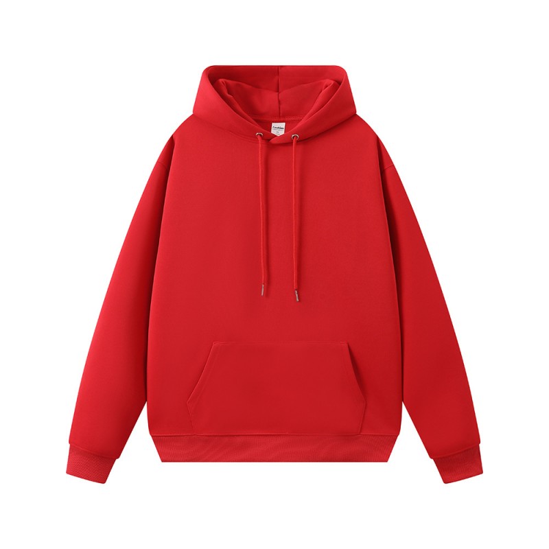 Women Casual Loose Solid Color Long Sleeve Pocket Blank Hoodies