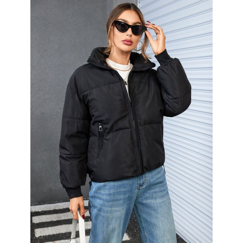 Autumn Winter Women Fashionable Loose Thickened Cotton-Padded Coat