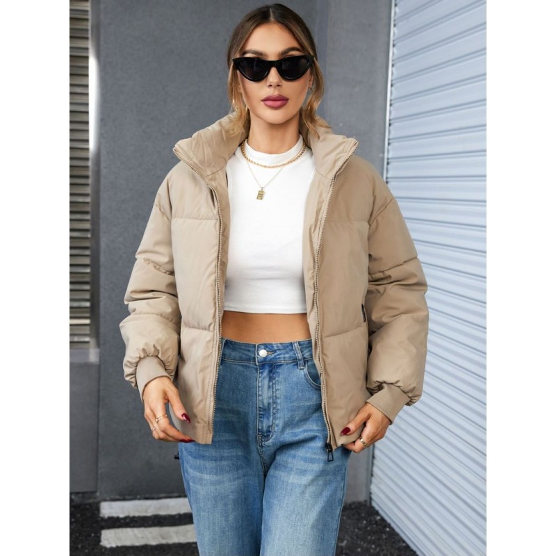 Autumn Winter Women Fashionable Loose Thickened Cotton-Padded Coat